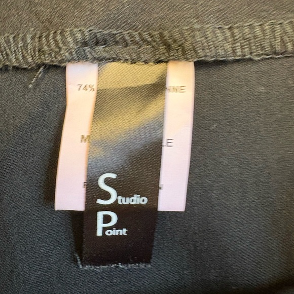 Studio Point Black above the knee stretchy Pencil Skirt for Work women's size M - Picture 3 of 7